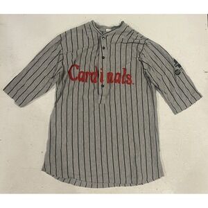 St Louis Cardinals Gray Pinstripe 3/4 Length Sleeve‎ Jersey Fabick SGA XL Men